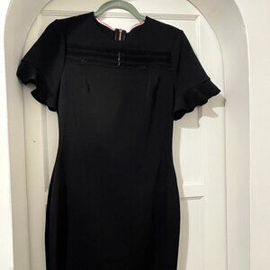 Ted Baker London Livsia Lace Panel Pencil Dress (Black)